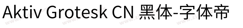 Aktiv Grotesk CN 黑体字体转换